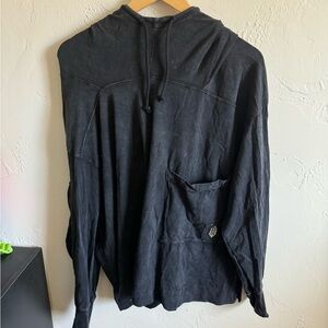 Free People Black Hot Shot Hooded Layer